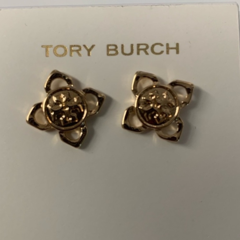 Tory Burch Gold Tone Stud Earrings